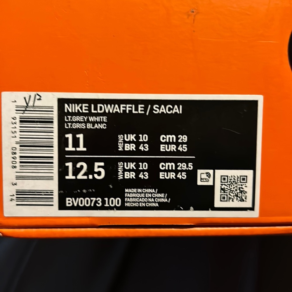 Nike LD Waffle x Sacai. Sz. 11